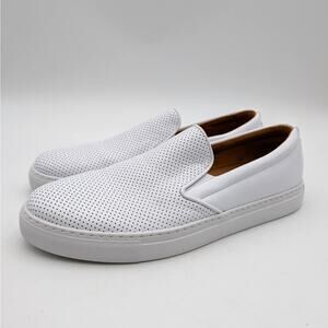 Magnanni Rino Perforated Slip-On Sneaker Shoes Men's White Size US10.5 EU43.5